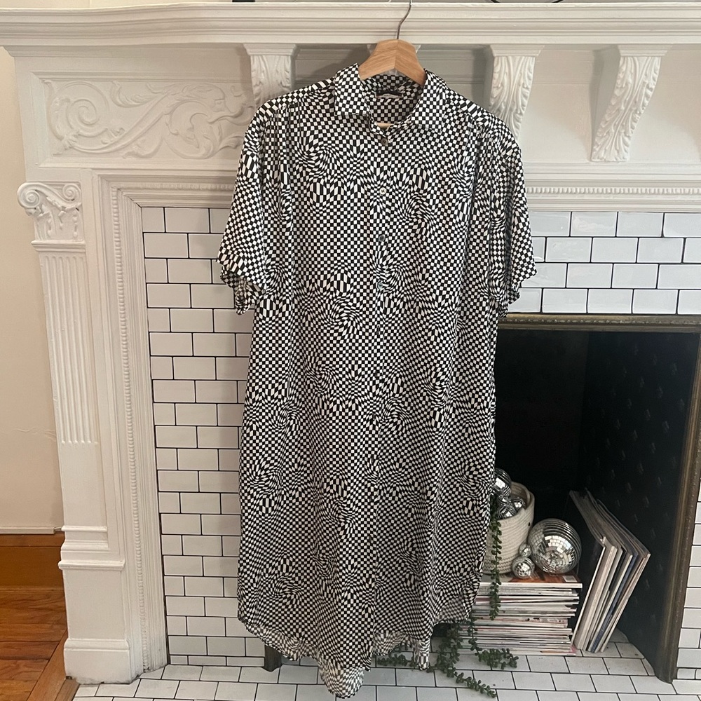 Black and White Checkered Dress